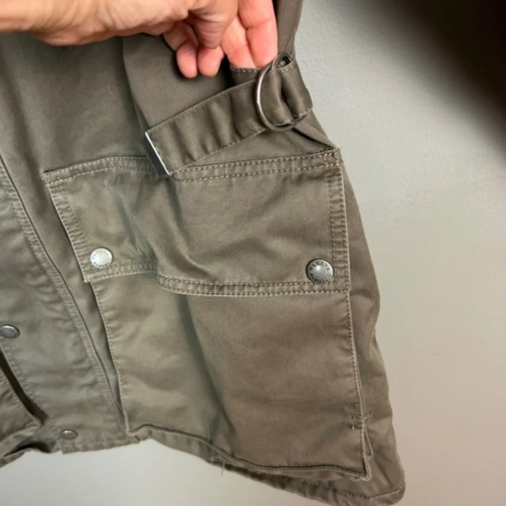 Banana‎ Republic Field Jacket Men's Small Canvas Olive Green Corduroy Barn Chore